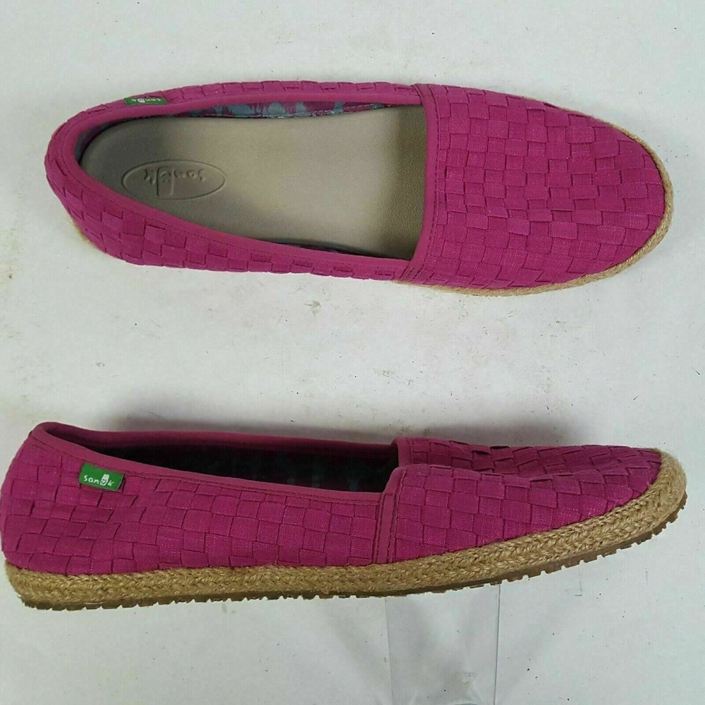 Sanuk Women’s Magenta Woven Slip-On Espadrille
